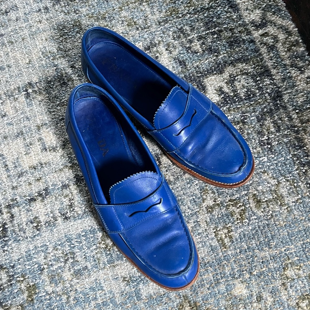 Prada Cobalt Blue Loafers size 41
